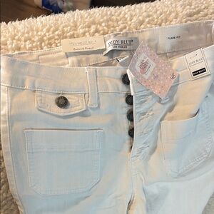 Judy Blue White Flare Wide Leg Jeans